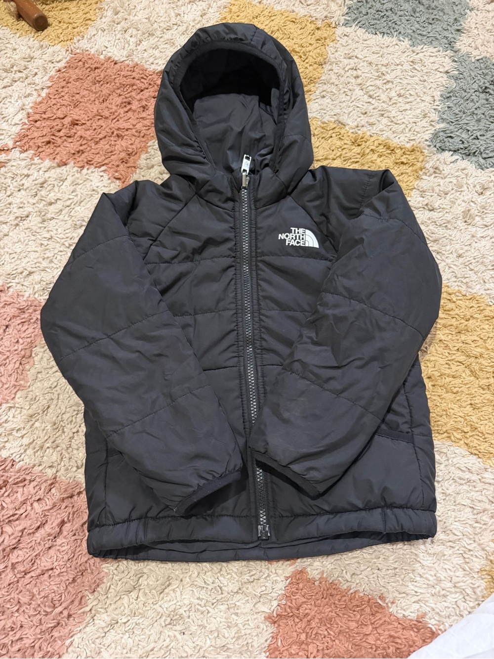 The North Face Kids Black Hooded Puffer Coat